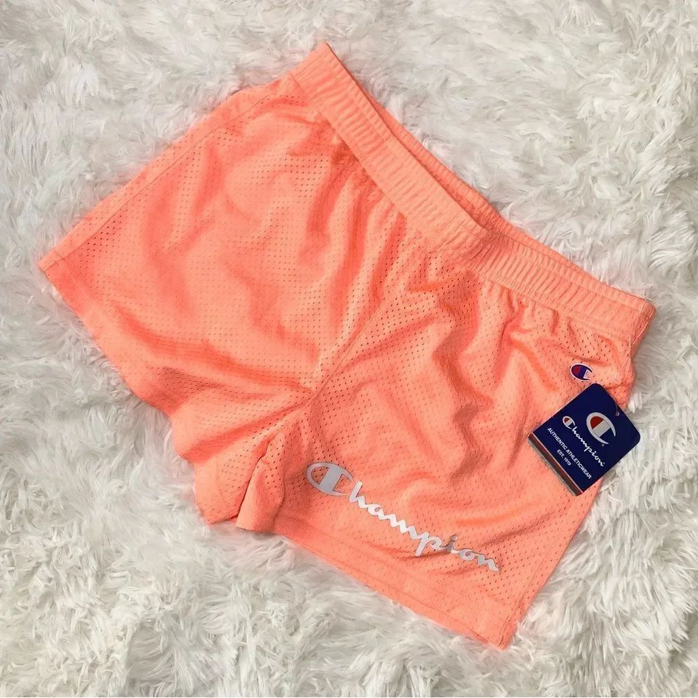 Champion Women's Athletic Shorts in Bright Coral